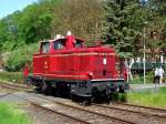 BR 360 Die V 60 114 der DFS am 11.05.2008 in Bebermannstadt beim Rangieren. 