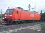 BR 145 145 052-7 durchf�hrt am 18.09.08 die Gleisbaustelle vor dem Hbf Magdeburg, mittlerweile gibt es dort schon gro�e Baufortschritte, die Gleise sind fast vollst�ndig verlegt