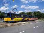 leipzig Sommer 2005: Als die T6er noch im Linieneinsatz in Leipzig waren. Jahnallee, Zeppelinbr�cke (am Fu�ballstadion). 