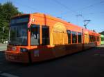 schwerin Stra�enbahn-Zug Nr. 813 der Nahverkehr Schwerin -NVS- mit J�germeister-Werbung; Schwerin, 30.08.2008