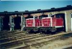 345 048 und 346 834 im Lokschuppen 2 im August ...
