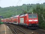 BR 146 115 schiebt einen RE nach Offenburg aus Efringen-Kirchen ...
