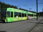 Stra�enbahn-Zug Nr. 821 der Nahverkehr Schwerin -NVS- mit Werbung f�r ...
