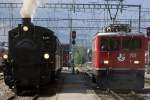 RhB G 4/5 107 mit Ge 6/6II 701 11.05.2008 Landquart ...