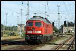 232 403 auf dem Weg ins Bw im Rostocker Seehafen. ...