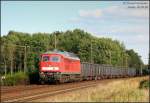 232 254 mit polnischem Eas-Zug bei Einfahrt in M�cka, 26.09.08. ...