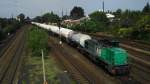 br-275-mak-g-1206 61018 der FRET (G�terverkehrstochter der SNCF/Franz�sischen Staatsbahn) mit einem Umleiterg�terzug aufgrund Bauarbeiten auf franz�sischer Seite. Gerade wird der Haltepunkt Oggersheim bei Ludwigshafen durchfahren.