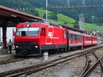 AB Appenzeller Bahnen Ge 4/4 1 mit Regio nach Wasserauen am 06.09.08 in Appenzell.