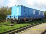 Dieser PRESS-Wagen mit zwei Unterkunftscontainer hat die PRESS in Putbus ...