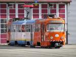 historische Stra�enbahn TATRA Nr. 907 + 905, die als Instandhaltungszug ...
