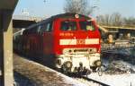 Winter 2000, 218 420-8 wartet auf den RE aus T�bingen ...