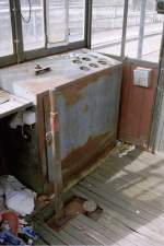 Bedienungspult der gro�en Drehscheibe, ehemaliges BW Fulda  ...