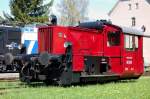 Verschub-K�f 6311 des Bahnpark Augsburg im Lokportrait. Zwei dieser von ...