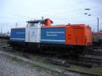 212 261-2 der Nordbayerischen Eisenbahn im Bahnhof Troisdorf am 21.02.2007 ...