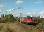 Mit L�fter voraus kommt 232 485 am 02.10.08 mit einem ...