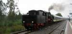 58 311 der Ulmer Eisenbahnfreunde mit einem Sonderzug in Trossingen ...