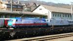 185 512 Rostock Port und 185 537 TX Logistik rangierten ...
