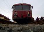 br-795--796--798--db-vt-95--vt98--uerdingerschienenbus Der VT 98 der PEF am 03.10.2008 beim abwarten einer Zug�berholung in Svihov.