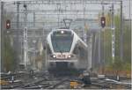 SOB Sudost-Bahn S4 526 050-0 f�hrt bei str�mendem Regen in Wattwil ein. (04.10.2008)