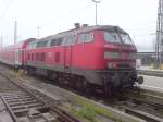 munchen-hauptbahnhof BR 218 442-4 bereitgestellt f�r die RB 27033 als Schiebe Lock in M�nchen Hauptbahnhof auf Gleis 9, am 28.09.08
