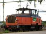 Z Eine Rangierlok der Baureihe Z70 am 3.8.08 abgestellt im Bahnhof G�llivare.