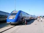 InnoTrans 2008 Ein Schnelltriebzug der SNCF auf der Innotrans am 28.09.08.
