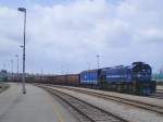 BR 2062 GM Lizenzbaudiesellok 2062 042 am 08.08.08 mit einem G�terzug im Bahnhof Pula.
