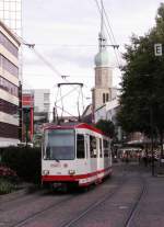 Dortmund, 21.10.2006, Stra�enbahnlinie 403 in Richtung Dorstfeld bei der Einfahrt ...