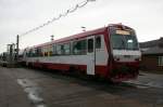 Triebwagen T4 der NEG am 26.6.2008 in Nieb�ll.  ...