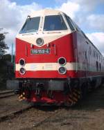 5 Eisenbahnfest Berlin -Sch�neweide 03.10.2008.- 119 158-4  ...