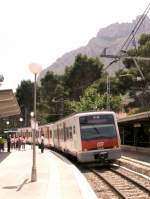 Bahnhof Montserrat-Aeri/Catalunya, 08.06.2006, von hier aus geht es mit der ...