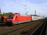 101 142-8 mit IC 2154 aus Erfurt nach Düsseldorf,beschleunigt in ... 101 142-8 mit IC 2154 aus Erfurt nach Düsseldorf,beschleunigt in ...