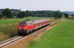218 469 mit RB 32896 bei Bärenweiler (21.08.2008) ... 218 469 mit RB 32896 bei Bärenweiler (21.08.2008) ...