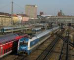 183 004 verl�sst mit einen Alex am 18.10.2008 M�nchen Hbf. ...
