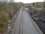 Eine neu eingeschotterte Gleistrasse bei Reinfeld (Holst.) im Dezember 2007. ...