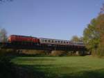 Die 218 402 mit dem IC Rottalerland am 18.10.2008 auf ...