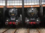 03 001 und 62 015 im Bw Dresden-Altstadt.03.10.08  ...