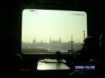 Das Panorama von Dresden, gesehen aus EC 176 kurz nach ...
