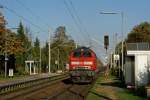 218 349-9 mit einer RB nach Bad Oldesloe am 25.10.2008 ...