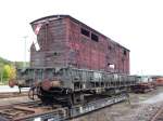 Schmalspur-Regelspur-Schmalspur Sandwich am 03.10.08 im Bahnhof Freital Hainsberg.  ...