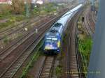 BR 101 Werbelokomotiven 101 101 passiert mit ihrem IC am 28.10.08 den Rbf Halle/Saale. Der Zug kam aus Richtung Magdeburg.