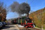 e-3-3 Sihlwald - Mit einer m�chtigen schwarzen Dampffahne geht es ein paar Kilometer weiter nach Sihlbrugg, um nach 30 Minuten wieder hier zu sein. 26.10.2008