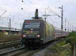 BR 101 Werbelokomotiven BR 101 141-0 mit IC 2115 nach Stuttgart,Ausfahrt aus dem Dortmunder Hbf.,Gleis 16,linker Scheinwerfer der Lok durch Vogel besch�digt.Gruss an den freundlichen Lokf�hrer,(25.10.2008)