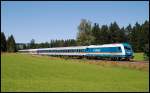 BR 223 Diese Lok der Baureihe 223 zieht ihren ALEX-Zug nach M�nchen Hbf. Aufgenommen am 18.08.2008 bei Riedles.