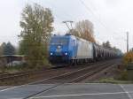 Rail4Chem Eisenbahnverkehrsgesellschaft mbH 185-CL 004 mit Kesselwagenzug H�he Peine am 29.10.2008