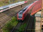 612 069 und ein weiterer 612er fahren am 28.10.08 am ...