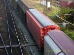 sonstige Dieser Gro�raumschiebewandwagen hing im G�terzug von 140 012. Fotografiert am 28.10.08 am Rbf Halle/Saale.