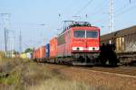 containerzuge 155 044-1 in der Berliner Wuhlheide 11.10.2008