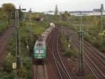 Rail4Chem Eisenbahnverkehrsgesellschaft mbH 145 CL-003 von R4C f�hrt mit Kesselwagenzug durch K�ln-West. 28.10.08