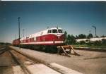 mitteldeutschen-eisenbahngesellschaft-meg Die MEG im August 2003 im Werkbahnhof R�dersdorf.